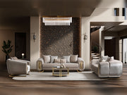 Romeo 3-pieces (Sofa & Loveseat & Chair) Livingroom Set in Cream - 200-ST-ROM-KENZO20-321