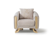 Romeo 3-pieces (Sofa & Loveseat & Chair) Livingroom Set in Cream - 200-ST-ROM-KENZO20-321