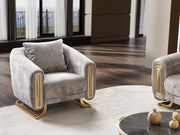 Romeo 3-pieces (Sofa & Loveseat & Chair) Livingroom Set in Cream - 200-ST-ROM-KENZO20-321