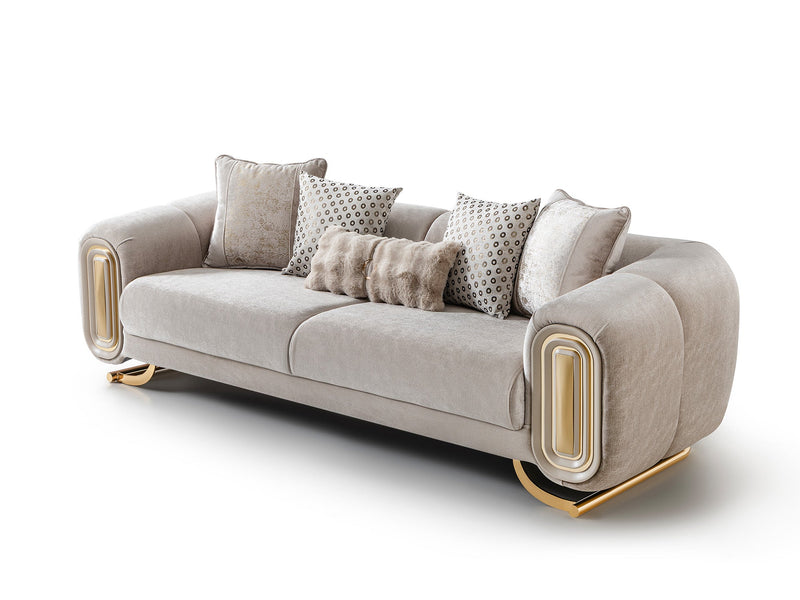 Romeo 3-pieces (Sofa & Loveseat & Chair) Livingroom Set in Cream - 200-ST-ROM-KENZO20-321