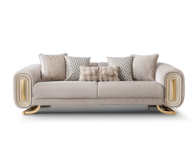 Romeo 3-pieces (Sofa & Loveseat & Chair) Livingroom Set in Cream - 200-ST-ROM-KENZO20-321