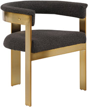 Romeo Boucle Fabric Upholstered Dining Chair in Brown, Set of 2 - 832Brown-C