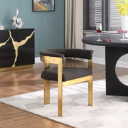Romeo Boucle Fabric Upholstered Dining Chair in Brown, Set of 2 - 832Brown-C