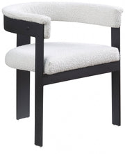 Romeo Boucle Fabric Upholstered Dining Chair in Cream, Set of 2 - 471Cream-C
