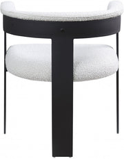 Romeo Boucle Fabric Upholstered Dining Chair in Cream, Set of 2 - 471Cream-C