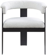 Romeo Boucle Fabric Upholstered Dining Chair in Cream, Set of 2 - 471Cream-C