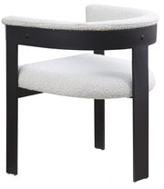 Romeo Boucle Fabric Upholstered Dining Chair in Cream, Set of 2 - 471Cream-C