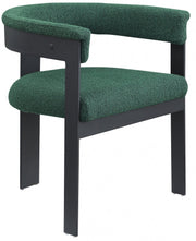 Romeo Boucle Fabric Upholstered Dining Chair in Green, Set of 2 - 471Green-C