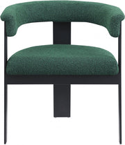 Romeo Boucle Fabric Upholstered Dining Chair in Green, Set of 2 - 471Green-C