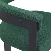 Romeo Boucle Fabric Upholstered Dining Chair in Green, Set of 2 - 471Green-C