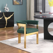 Romeo Boucle Fabric Upholstered Dining Chair in Green, Set of 2 - 832Green-C