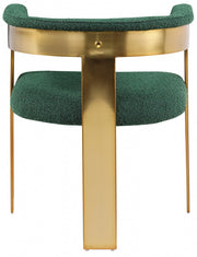 Romeo Boucle Fabric Upholstered Dining Chair in Green, Set of 2 - 832Green-C