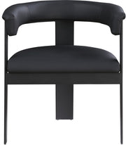 Romeo Vegan Leather Upholstered Dining Chair in Black, Set of 2 - 470Black-C