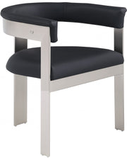 Romeo Vegan Leather Upholstered Dining Chair in Black, Set of 2 - 726Black-C