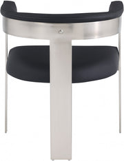Romeo Vegan Leather Upholstered Dining Chair in Black, Set of 2 - 726Black-C
