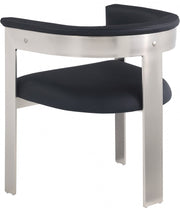 Romeo Vegan Leather Upholstered Dining Chair in Black, Set of 2 - 726Black-C