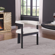 Romeo Vegan Leather Upholstered Dining Chair in Cream, Set of 2 - 470Cream-C