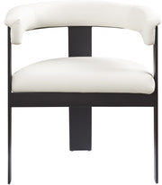 Romeo Vegan Leather Upholstered Dining Chair in Cream, Set of 2 - 470Cream-C