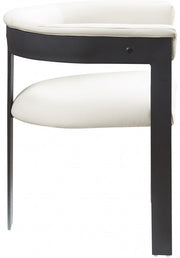Romeo Vegan Leather Upholstered Dining Chair in Cream, Set of 2 - 470Cream-C
