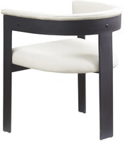 Romeo Vegan Leather Upholstered Dining Chair in Cream, Set of 2 - 470Cream-C