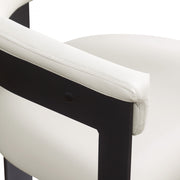 Romeo Vegan Leather Upholstered Dining Chair in Cream, Set of 2 - 470Cream-C
