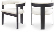 Romeo Vegan Leather Upholstered Dining Chair in Cream, Set of 2 - 470Cream-C