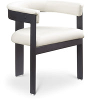 Romeo Vegan Leather Upholstered Dining Chair in Cream, Set of 2 - 470Cream-C