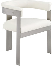 Romeo Vegan Leather Upholstered Dining Chair in Cream, Set of 2 - 726Cream-C