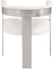 Romeo Vegan Leather Upholstered Dining Chair in Cream, Set of 2 - 726Cream-C