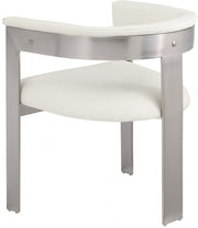 Romeo Vegan Leather Upholstered Dining Chair in Cream, Set of 2 - 726Cream-C