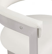 Romeo Vegan Leather Upholstered Dining Chair in Cream, Set of 2 - 726Cream-C