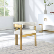 Romeo Vegan Leather Upholstered Dining Chair in Cream, Set of 2 - 831Cream-C