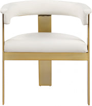 Romeo Vegan Leather Upholstered Dining Chair in Cream, Set of 2 - 831Cream-C
