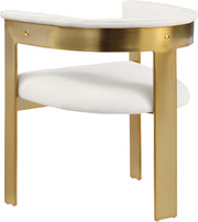 Romeo Vegan Leather Upholstered Dining Chair in Cream, Set of 2 - 831Cream-C