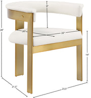 Romeo Vegan Leather Upholstered Dining Chair in Cream, Set of 2 - 831Cream-C