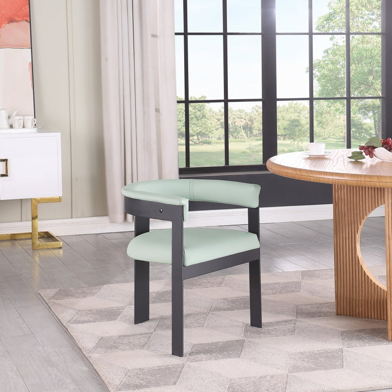 Romeo Vegan Leather Upholstered Dining Chair in Mint, Set of 2 - 470Mint-C