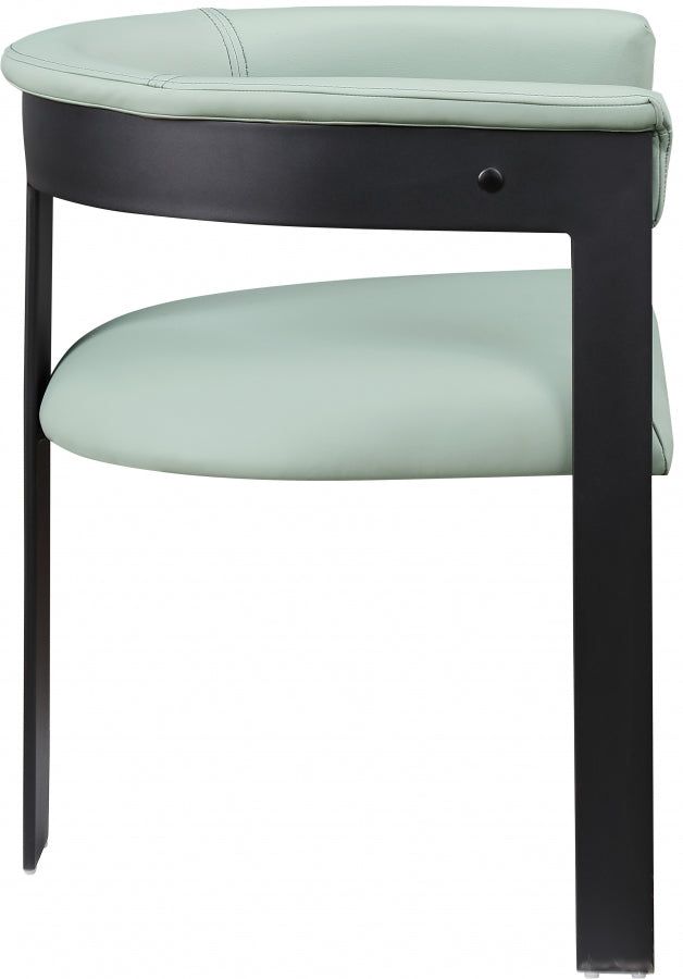 Romeo Vegan Leather Upholstered Dining Chair in Mint, Set of 2 - 470Mint-C