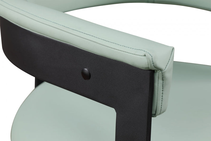 Romeo Vegan Leather Upholstered Dining Chair in Mint, Set of 2 - 470Mint-C