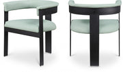 Romeo Vegan Leather Upholstered Dining Chair in Mint, Set of 2 - 470Mint-C
