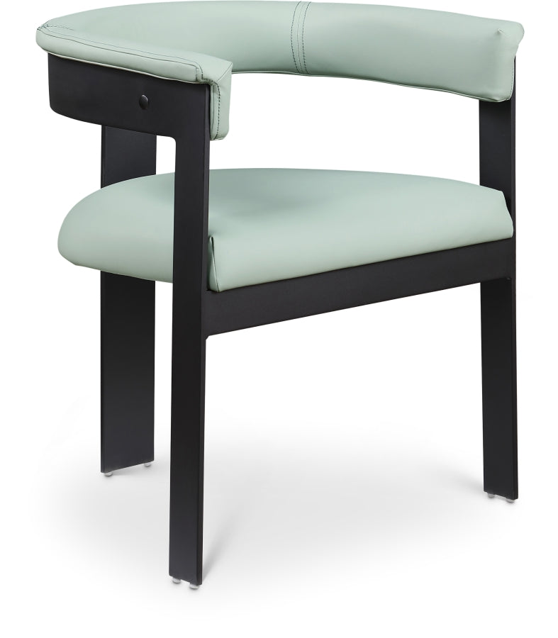 Romeo Vegan Leather Upholstered Dining Chair in Mint, Set of 2 - 470Mint-C