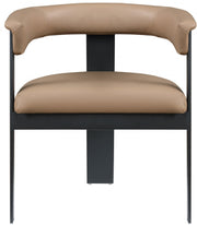 Romeo Vegan Leather Upholstered Dining Chair in Natural, Set of 2 - 470Tan-C
