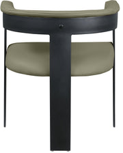 Romeo Vegan Leather Upholstered Dining Chair in Olive, Set of 2 - 470Olive-C