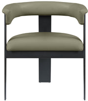 Romeo Vegan Leather Upholstered Dining Chair in Olive, Set of 2 - 470Olive-C