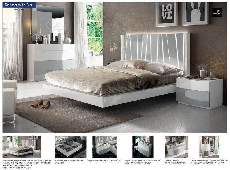 Ronda Dali Bed Queen - Gate FurnitureQueen Bed