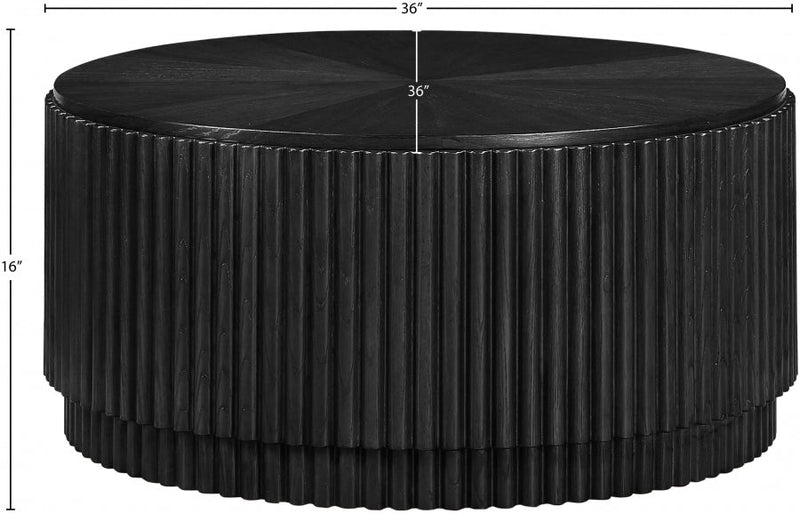 Ronin Solid Wood And Oak Veneer Coffee Table in Black - 99055Black-CT