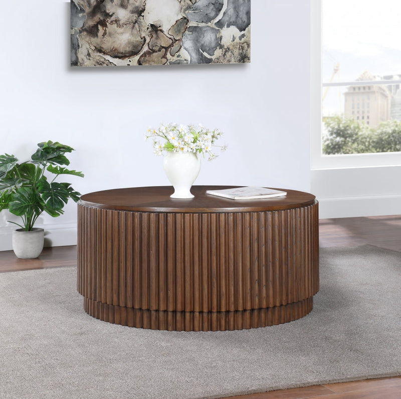 Ronin Solid Wood And Oak Veneer Coffee Table in Brown - 99055Brown-CT