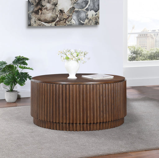 Ronin Solid Wood And Oak Veneer Coffee Table in Brown - 99055Brown-CT