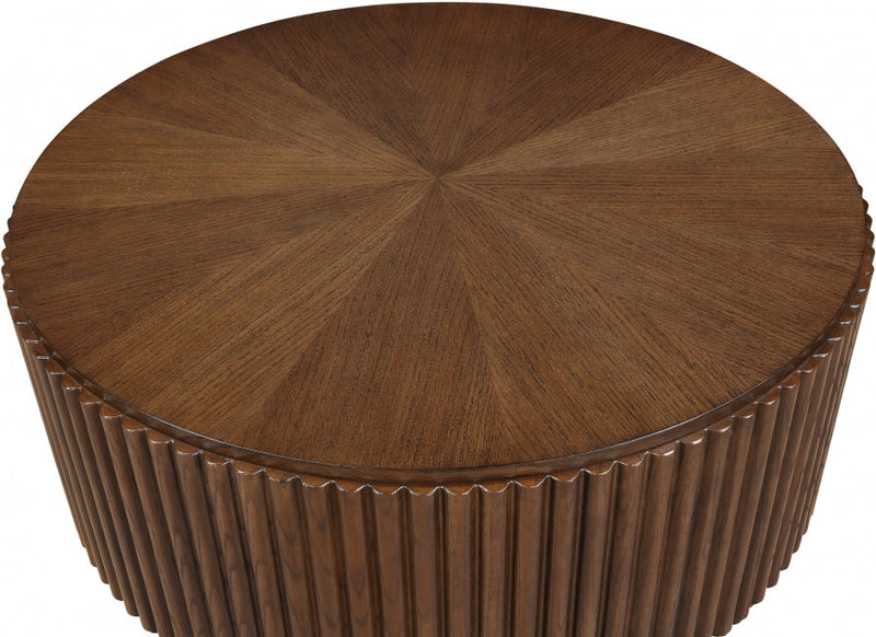 Ronin Solid Wood And Oak Veneer Coffee Table in Brown - 99055Brown-CT