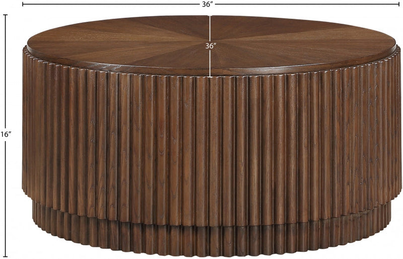 Ronin Solid Wood And Oak Veneer Coffee Table in Brown - 99055Brown-CT