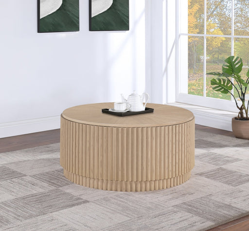 Ronin Solid Wood And Oak Veneer Coffee Table in Natural - 99055Oak-CT